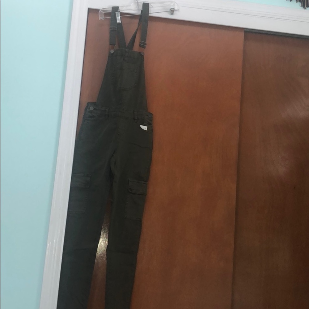 Hunter green overalls
